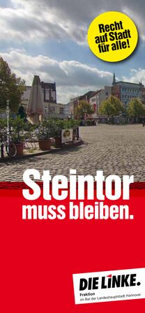 Info-Flyer Die Linke Steintor-Bebauung